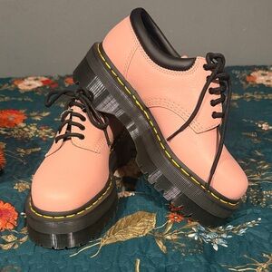 NEW Dr. Martens Pink Platform Lace-Up Shoes